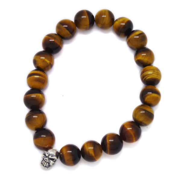トラヴィスワーカー　TRAVIS WALKER　STONE WITH TINY CHOMPS BRACELET (10mm YELLOW TIGER EYE)　SBC009