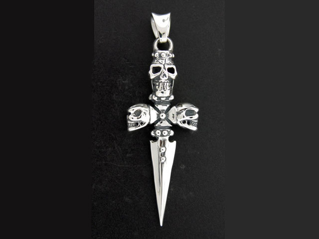 トラヴィスワーカー　TRAVIS WALKER　 トリプルスカルダガーペンダント　PDS070