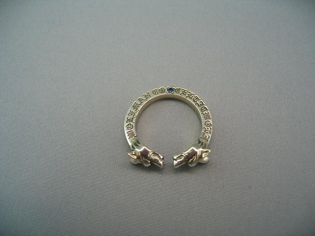 【ウルフマンBRS　リング】WOLFMAN B.R.S　Wヘッドストーンリング　WO-R-43