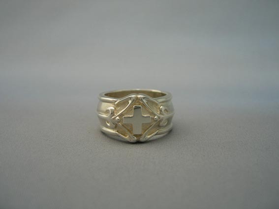 【ウルフマンBRS　リング】WOLFMAN B.R.S　サティーナクロスリング　WO-R-1