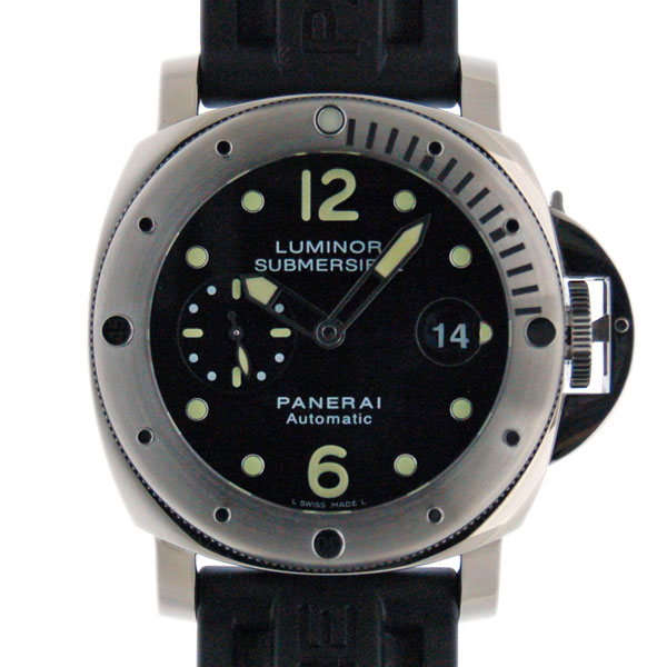 パネライ　PANERAI　サブマーシブル　PAM00024　SS　ブラック　44mm　ラバーベルト　自動巻　新品