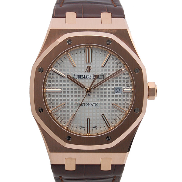 オーデマ・ピゲ　AUDEMARS PIGUET　ロイヤルオーク　15400OR.OO.D088CR.01　ホワイト　18KPG  革ベルト　41mm　新品