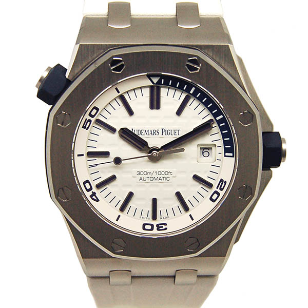 オーデマ・ピゲ　AUDEMARS PIGUET　ロイヤルオーク　オフショアダイバー　15710ST.OO.A010CA.01　ラバー　ホワイト　SS　42mm　ブティック限定　新品