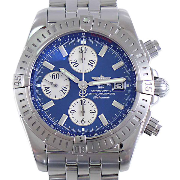 ブライトリング　BREITLING　クロノマットエボリューション　A13356　自動巻き　メンズ　ブルー