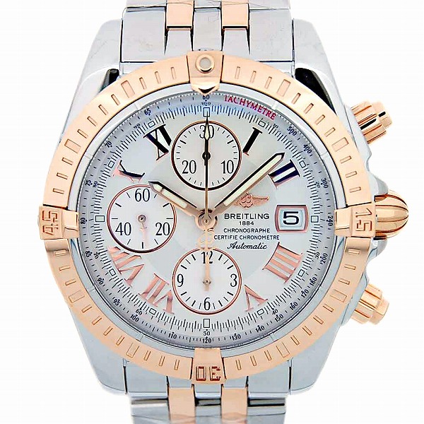 ブライトリング　BREITLING　クロノマットエボリューション　C156B21PAC　自動巻き　K18コンビ　メンズ　アイボリー　ローマ文字盤