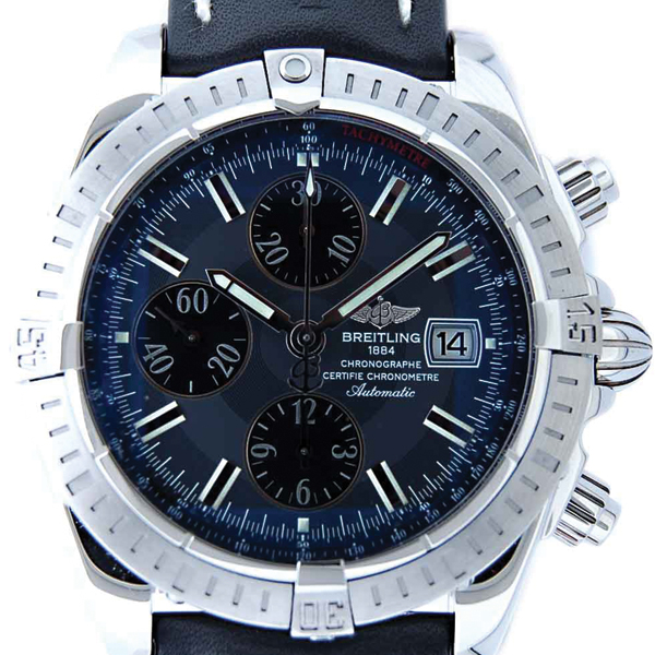 ブライトリング　BREITLING　クロノマットエボリューション　A13356　自動巻き　革ベルト　グレー