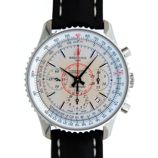 ブライトリング　BREITLING　ナビタイマー　モンブリラン01　リミテッド　S033G09KBA　自動巻　シルバー　SS　革　新品