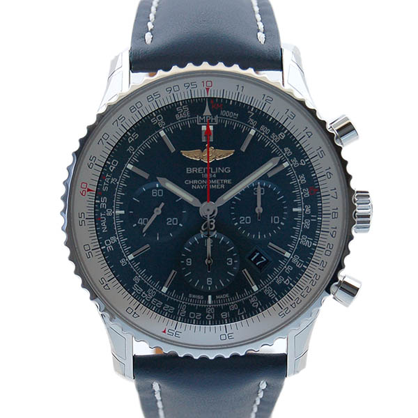 ブライトリング　BREITLING　ナビタイマー01　46mm　A017C89KBD　SS　ブルー　革ベルト　新品