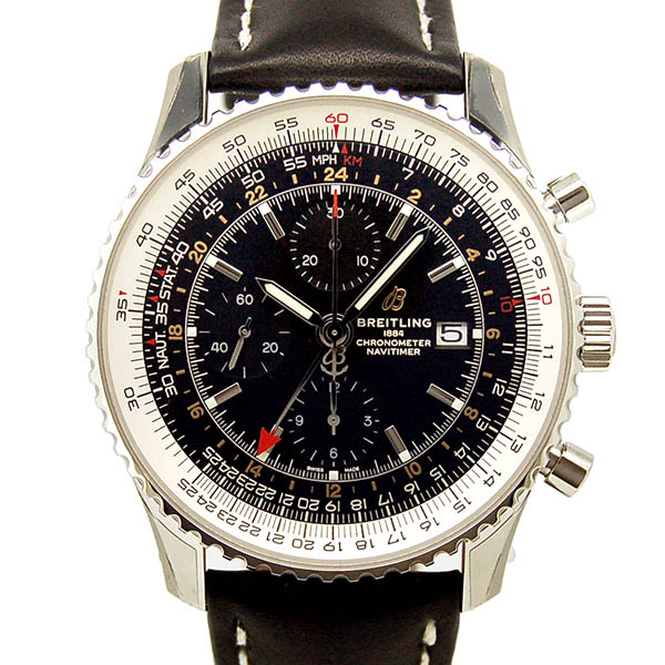 ブライトリング　BREITLING　ナビタイマーワールド　A24322121B2X1　ブラック　SS　46mm　新品