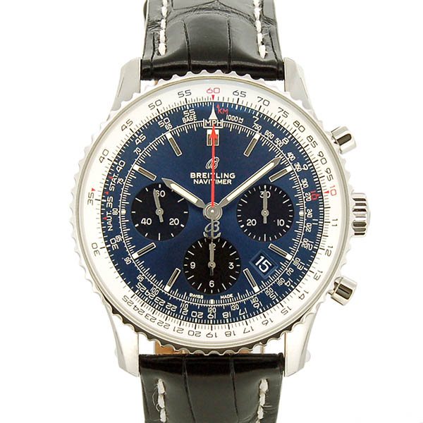 ブライトリング　BREITLING　ナビタイマー1  B01 クロノグラフ 43　A022C-1WBA　SS　ブルー/ブラック　革ベルト　新品
