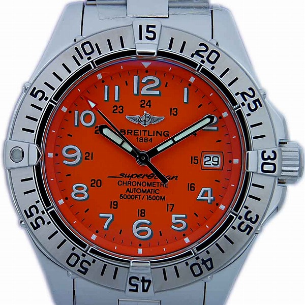 ブライトリング　BREITLING　スーパーオーシャン　オレンジ　A183O51PRS　自動巻き　1500m防水