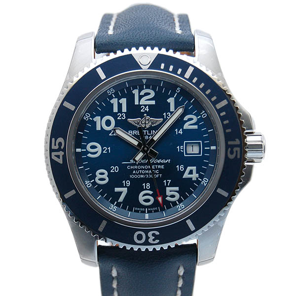 ブライトリング　BREITLING　スーパーオーシャン2 42　A182C15KBA　マリンブルー　42mm　革ベルト　新品