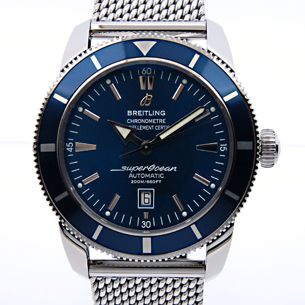 ブライトリング　BREITLING　スーパーオーシャンヘリテージ　46mm　A172C34OCA　ブルー　SSブレス　200m防水　新品