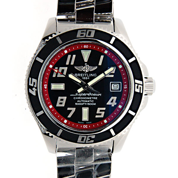 ブライトリング　BREITLING　スーパーオーシャン42　A187B31PRS　アビスレッド　42mm　SSブレス　新品
