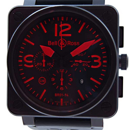ベル＆ロス　BELL＆ROSS　BR01-94-RED　クロノグラフ　世界500本限定　レッド　新品