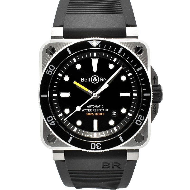 ベル＆ロス　BELL＆ROSS　BR0392-D-BL-ST/SRB　BR03-92　ダイバー　ラバー　42mm　新品