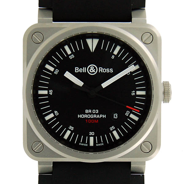 ベル＆ロス　BELL＆ROSS　BR03-92　ホログラフ　BR0392-HOR-BLC/SRB　ブラック　新品