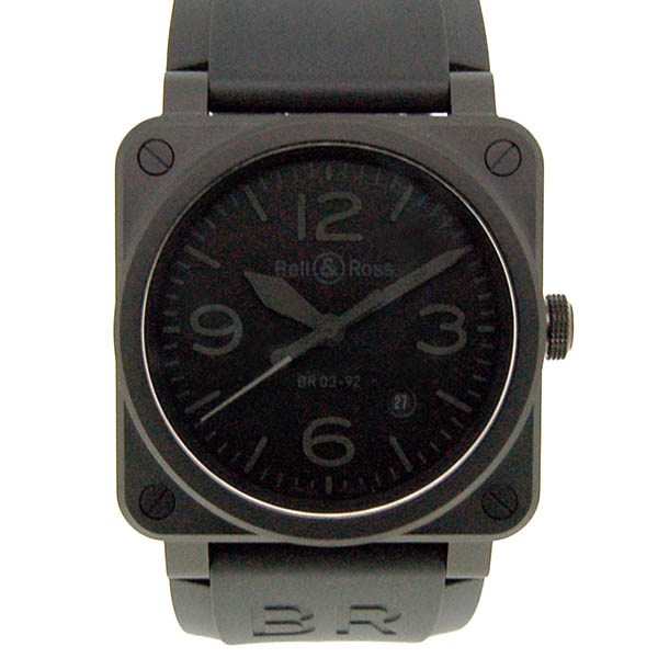 ベル＆ロス　BELL＆ROSS　BR03-92-PHANTOM　ファントム　セラミック　ラバーベルト　42mm　新品