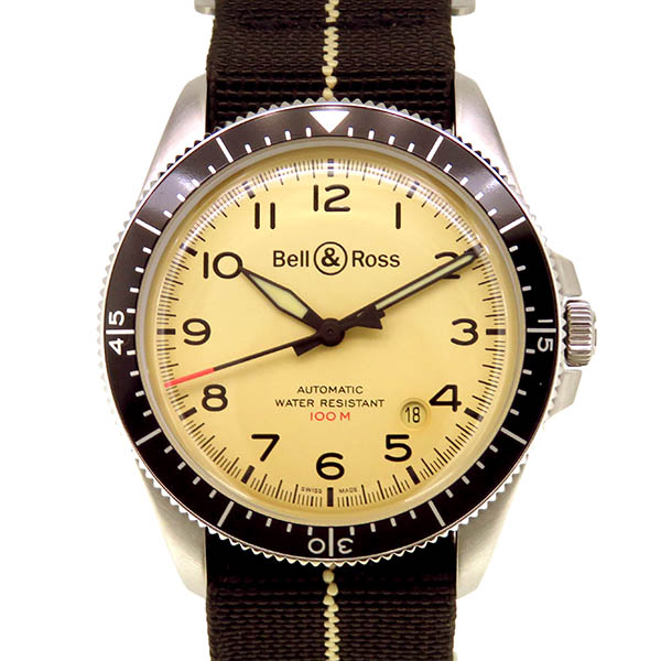 ベル＆ロス　BELL＆ROSS　BR V2-92 ヴィンテージ ミリタリーベージュ 　BRV292-BEI-ST/SF　41mm　新品