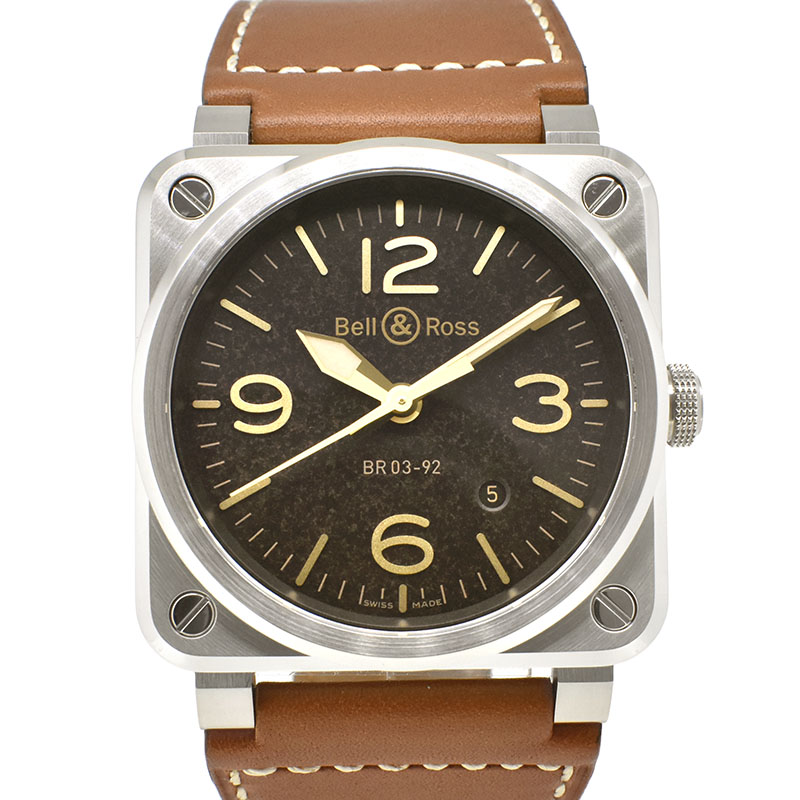 ベル＆ロス　BELL＆ROSS　BR03-92 ゴールデンヘリテージ　BR0392-ST-G-HE/SCA/2　ブラック　42mm　新品