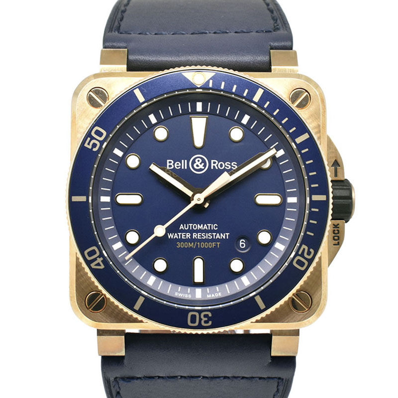 ベル＆ロス　BELL＆ROSS　BR0392-D-LU-BR/SCA　BR03-92 ダイバー ブロンズ　42mm　世界999本限定　ブルー　新品