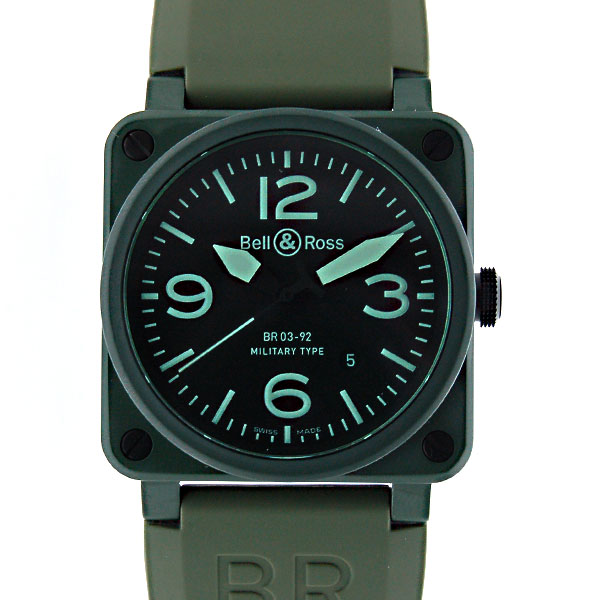 ベル＆ロス　BELL＆ROSS　BR03-92　MILITARYCERAMIC-R　GREEN　42mm　自動巻　新品