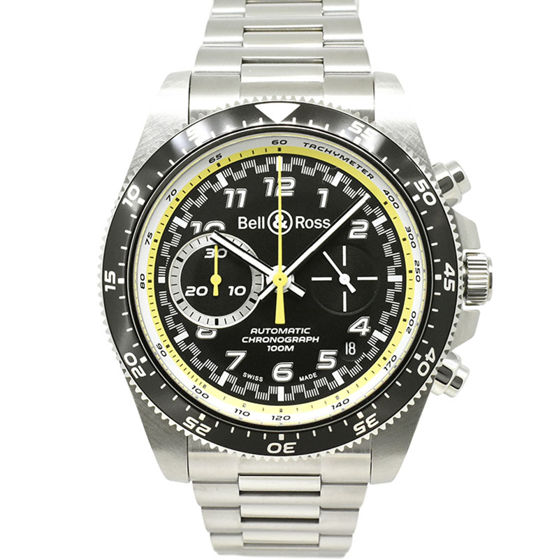 ベル＆ロス　BELL＆ROSS　ヴィンテージ クロノグラフ BR V3-94 R.S.20　BRV394-RS20/SST　ブラック　43mm　新品