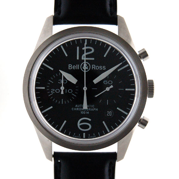 ベル＆ロス　BELL＆ROSS　ヴィンテージ　オリジナルカーボンクロノ　BR126　41mm　SS　自動巻　100m防水　新品