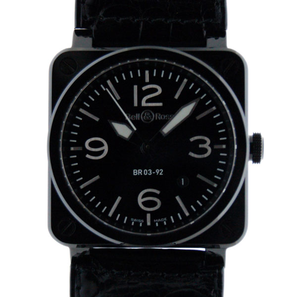 ベル＆ロス　BELL＆ROSS　BR03-92　セラミック　42mm　ブラック　自動巻　新品