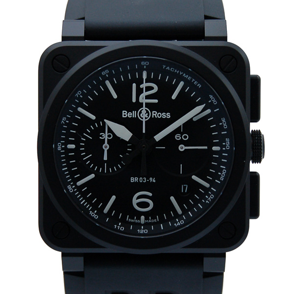 ベル＆ロス　BELL＆ROSS　BR03-94-BL-CE　ブラックマット　クロノグラフ　セラミック　42mm　新品