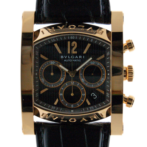 ブルガリ　BVLGARI　アショーマクロノグラフ　AA48BGLDCH　イエローゴールド　ブラック　新品