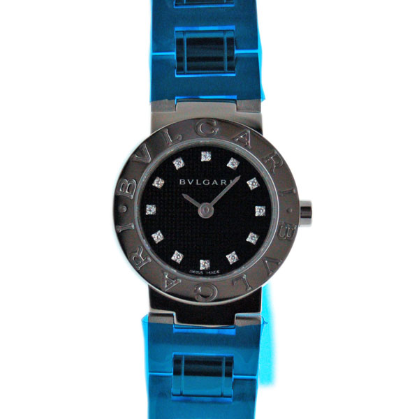 ブルガリ　BVLGARI　ブルガリブルガリ　23mm　BB23BSS/12　クォーツ　レディース　ブラック　12Pダイヤ　新品