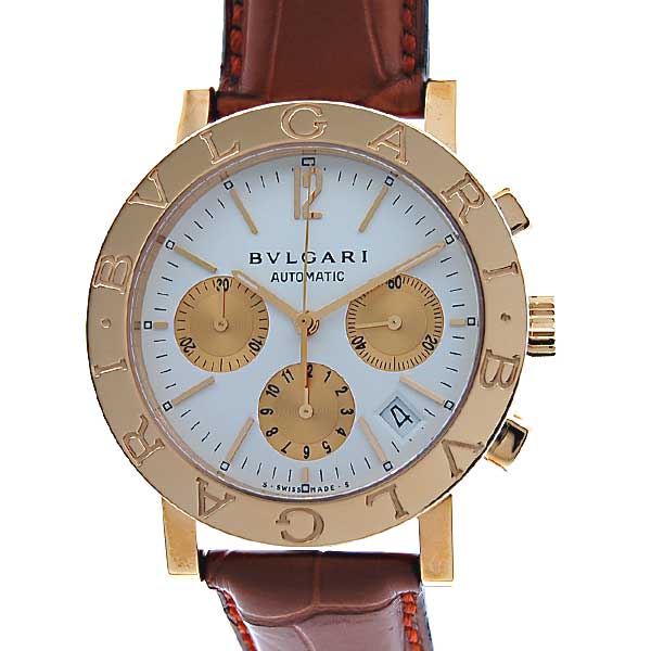 ブルガリ　BVLGARI　ブルガリブルガリ　クロノグラフ　18金無垢　YG　BB38WGLDCH　38mm　メンズ　目玉価格　