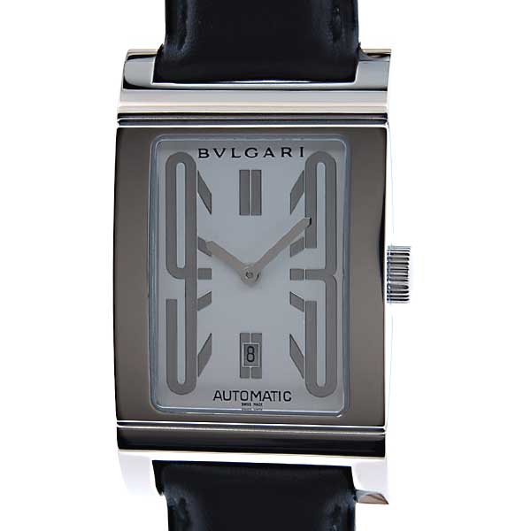 ブルガリ　BVLGARI　レッタンゴロ　RT45WSLD　メンズ　45mm　自動巻　革ベルト　広告の品