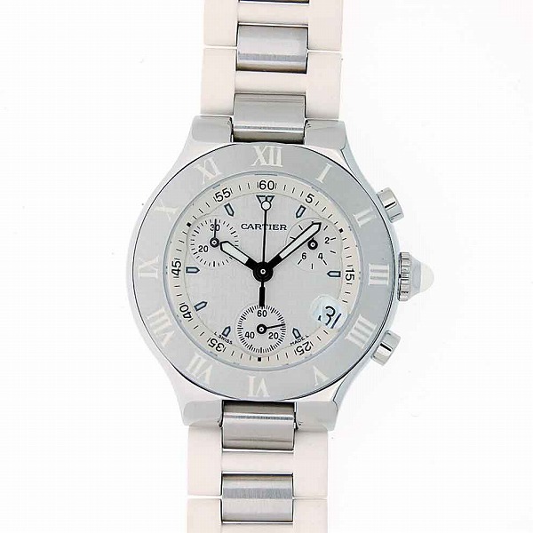 カルティエ　CARTIER　クロノスカフミニ　ホワイト　W10197U2　クォーツ　新品