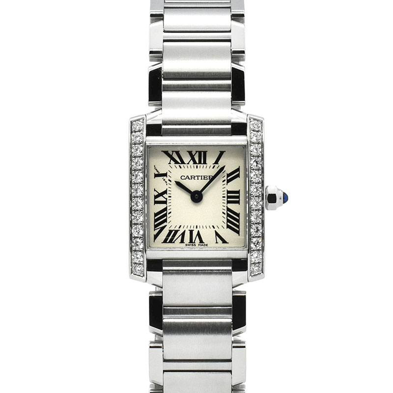 カルティエ　CARTIER　タンクフランセーズ SM　W4TA0008　25×20mm　ケースサイドダイヤ　新品