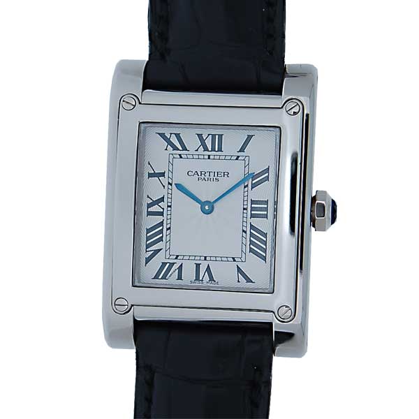 カルティエ　CARTIER　タンクアビスLM　W1540451　K18WG　ホワイトゴールド　プリヴェコレクション　手巻き