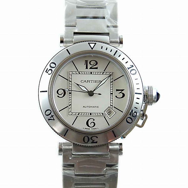 カルティエ　CARTIER　パシャ　シータイマー　W31080M7　SS　シルバー　自動巻　新品