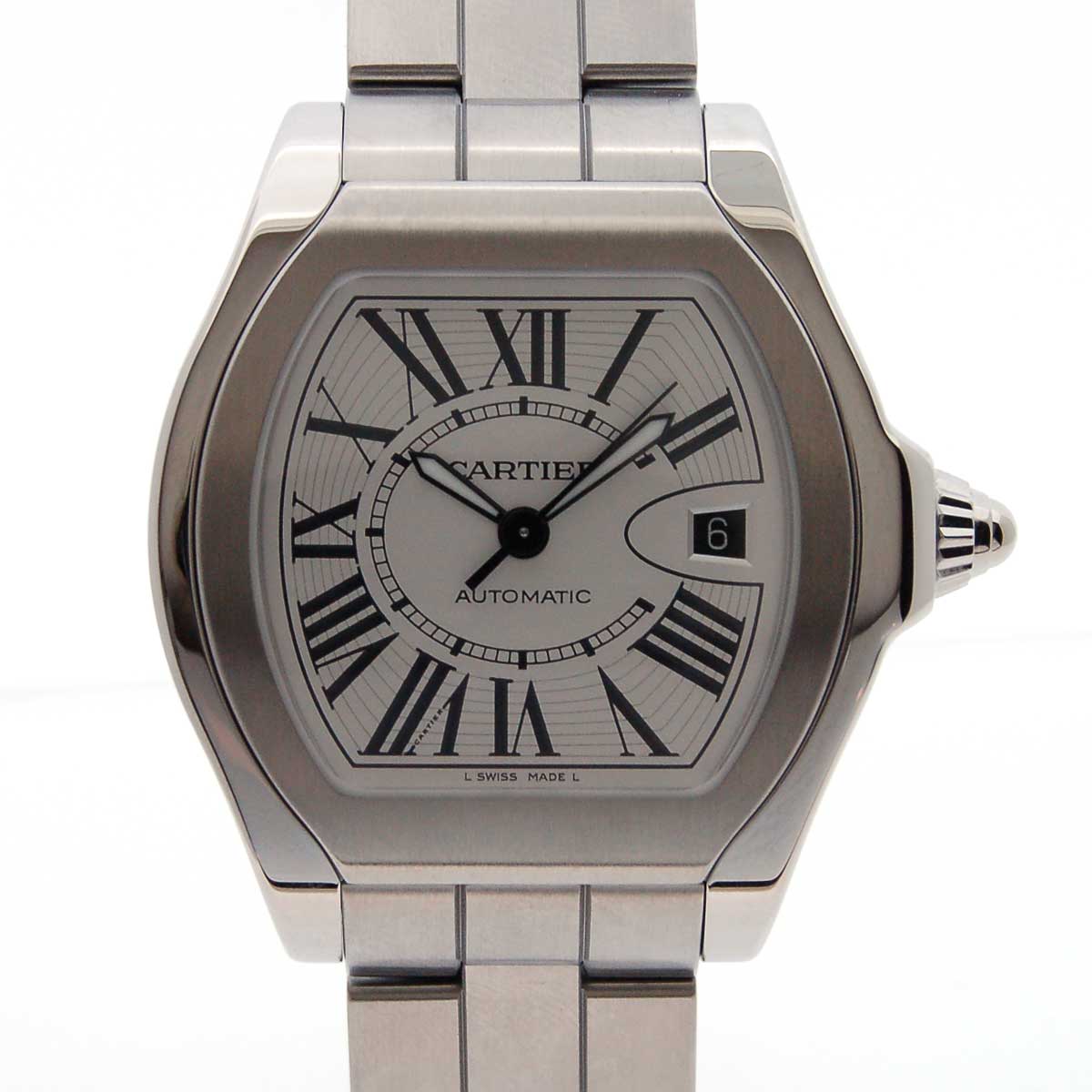 カルティエ　CARTIER　ロードスターSS/LM　W6206017　シルバーローマ　44×38mm　SS　新品