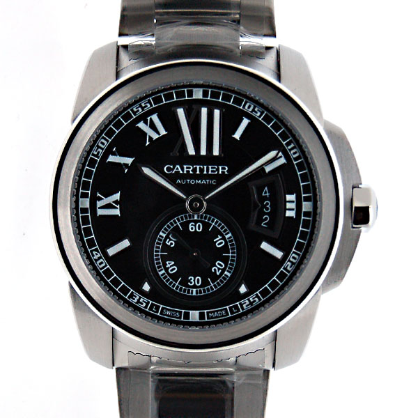 カルティエ　CARTIER　カリブル　ドゥ　カルティエ　W7100016　SS　ブラック　メンズ　自動巻　SSブレス　新品