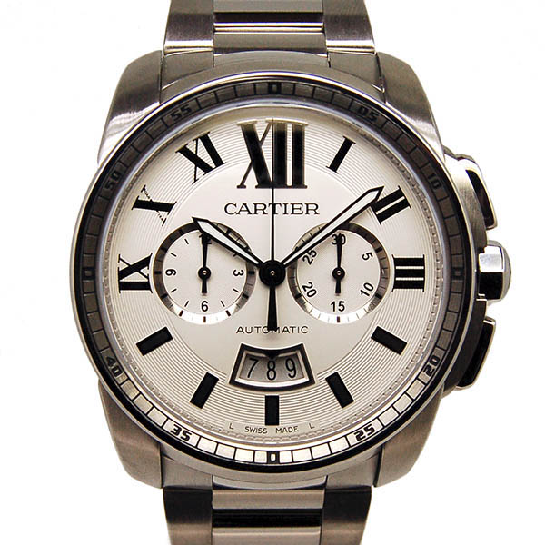 カルティエ　CARTIER　カリブル　ドゥ　カルティエ　クロノグラフ　W7100045　SS　シルバー　メンズ　自動巻　新品