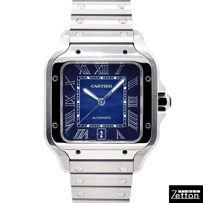 カルティエ　CARTIER　サントス ドゥ カルティエ ウォッチ LM　WSSA0071　ブルー　39.8mm　新品
