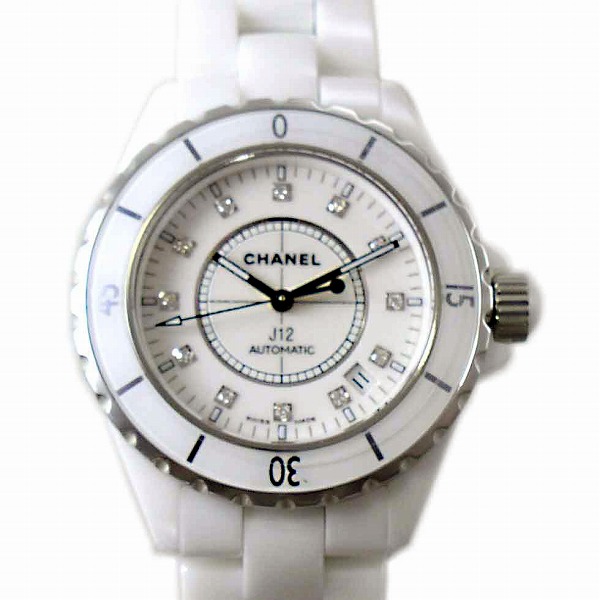 シャネル　CHANEL　J12　H1629　38mm　ホワイトセラミック　12Pダイヤ　新品