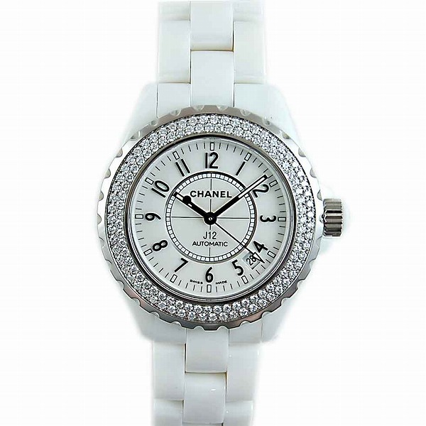 シャネル　CHANEL　J-12　白セラミック　H0969　メンズ　自動巻き　38mm　純正ダイヤ