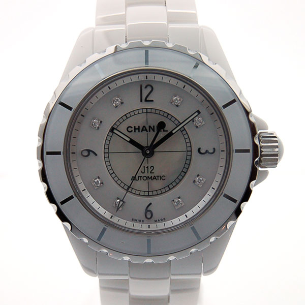 シャネル　CHANEL　J12　メンズ　38mm　ホワイトセラミック　H2423　シェルダイヤ　新品