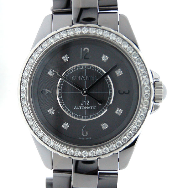 シャネル　CHANEL　J12　クロマティック　H2566　ベゼルダイヤ　38mm　チタンセラミック　新品