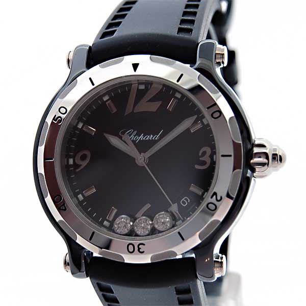 ショパール　CHOPARD　ハッピーセラミック　288507-9008　ブラック　世界3000本限定モデル　セラミック×アルミ　新品