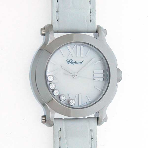 ショパール　CHOPARD　ハッピースポーツ　マーク2　　27/8509-3004　白シェル　ダイヤ　新品