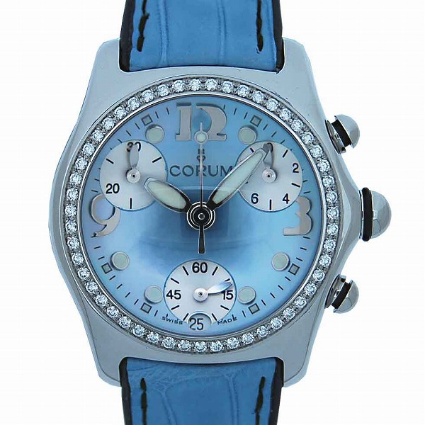 コルム　CORUM　バブル　クロノグラフ　レディース　クォーツ　ダイヤベゼル