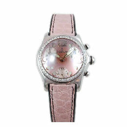 コルム　CORUM　バブル　クロノグラフ　レディース　クォーツ　ダイヤベゼル　ピンク